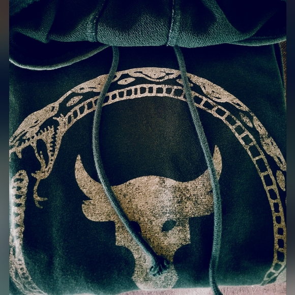 Under Armour X Project Rock Snake Training Green Terry Hoodie Size Medium - Picture 2 of 6